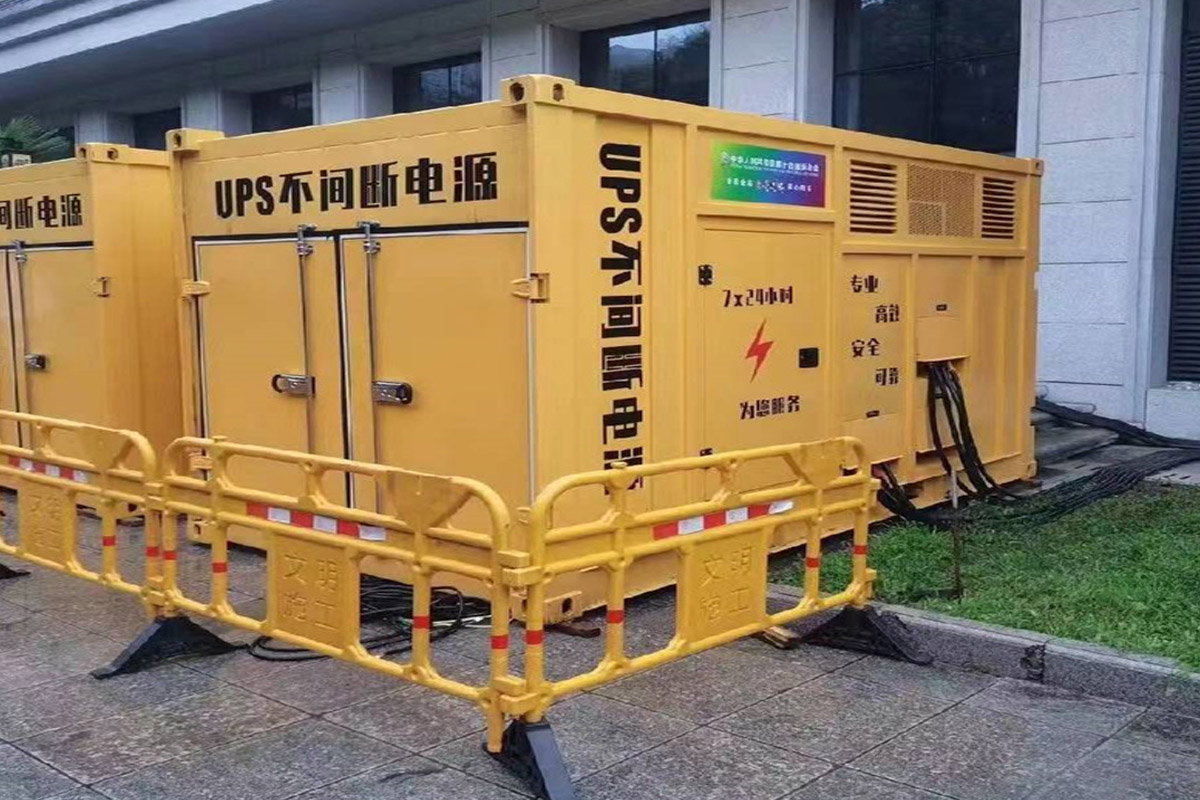 金湾发电机租赁施工现场
