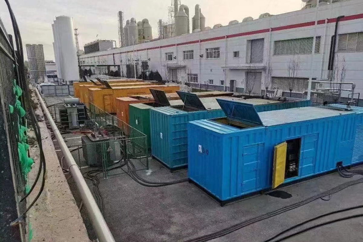 金湾发电机租赁施工现场